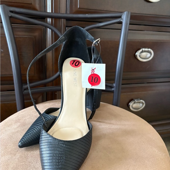 Nine West Black Block Heel Pumps - Picture 3 of 7